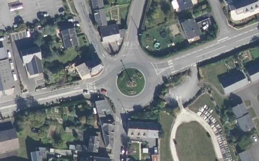 Vue aérienne du Rond-point de Lingant