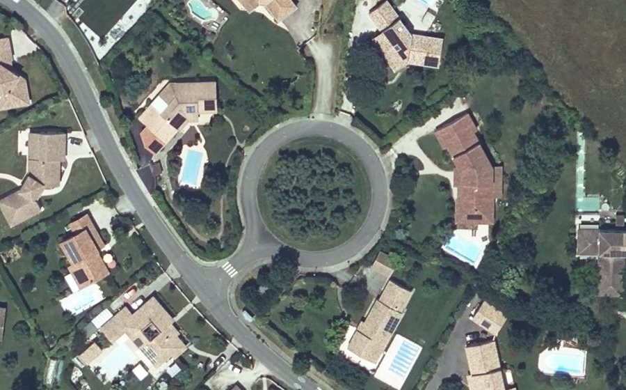 Vue aérienne du Rond-Point des Oliviers
