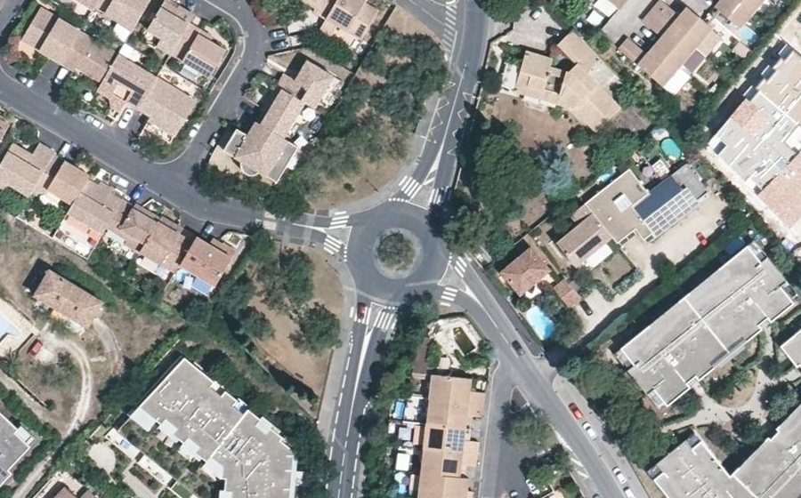 Vue aérienne du Carrefour Jean-Pierre Suc