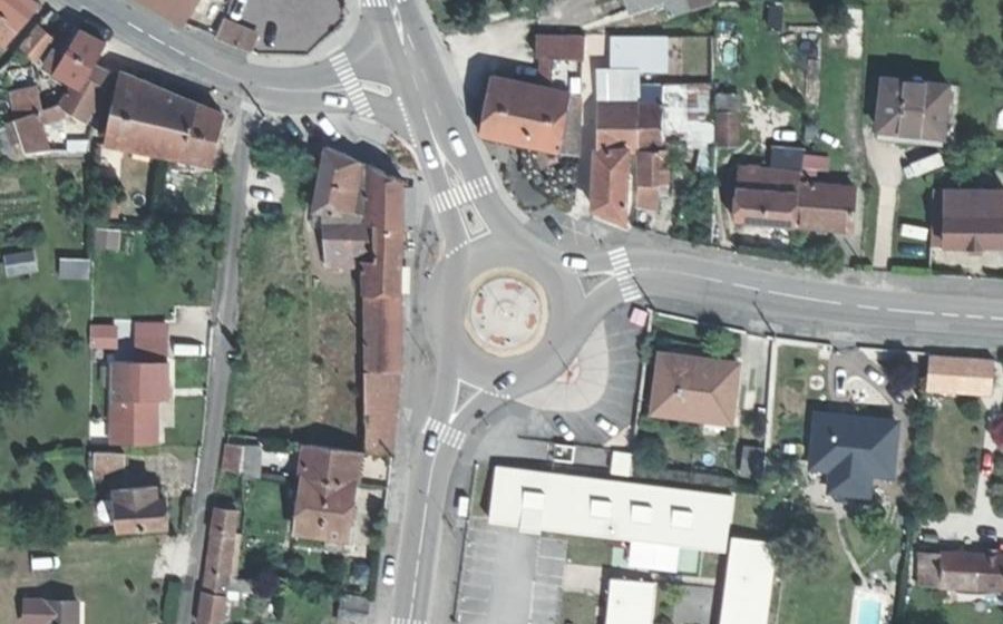Vue aérienne du Rond-Point Sainte-Anne