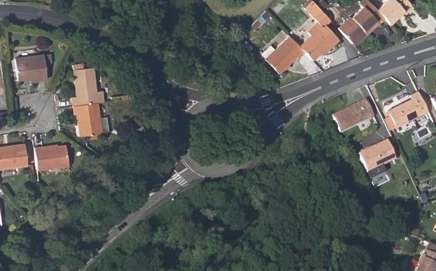 Vue aérienne du Rond-Point de la Pagerie