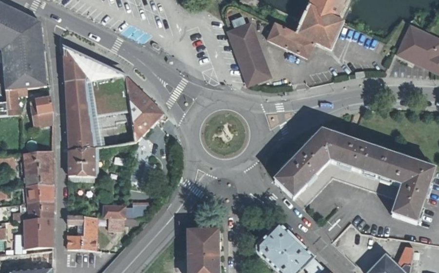 Vue aérienne du Rond-Point Mavia