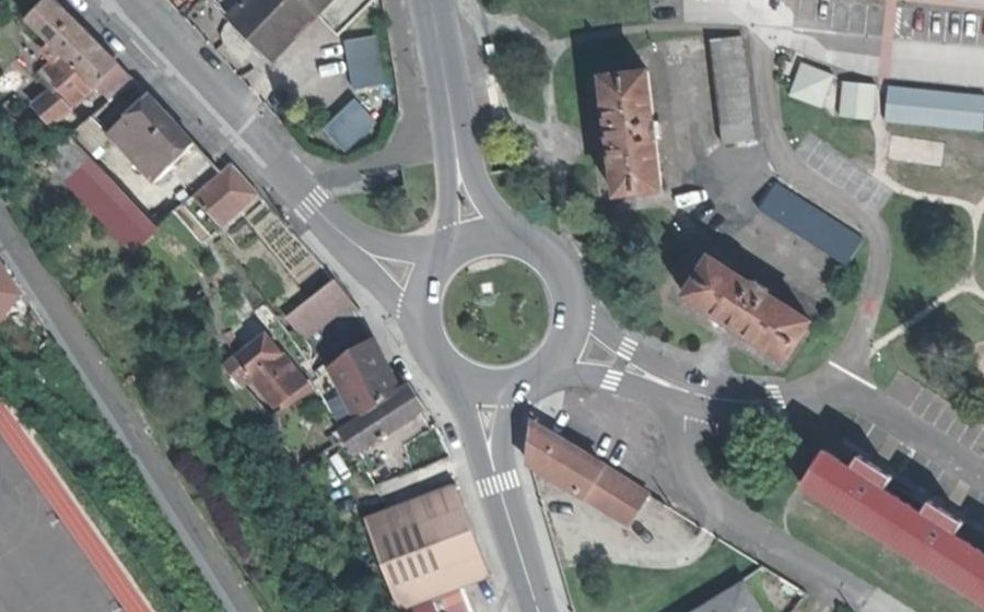 Vue aérienne du Rond-Point des Îles
