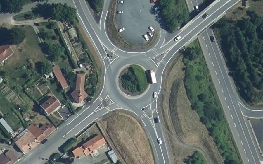 Vue aérienne du Rond-Point de la Roche-sur-Yon