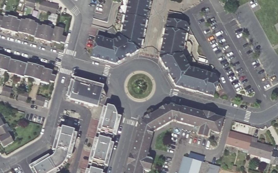Vue aérienne de la Place Jean-Philippe Rameau