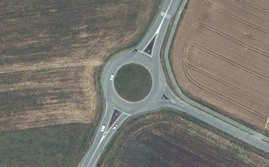 Vue aérienne du Rond-Point Pierre de Fermat