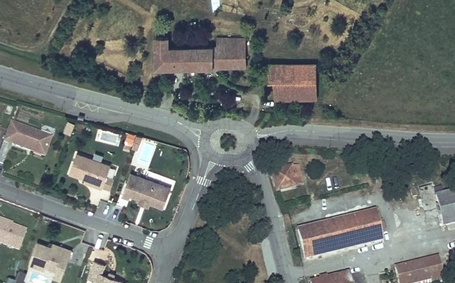 Vue aérienne du Rond-Point Norbert Casteret