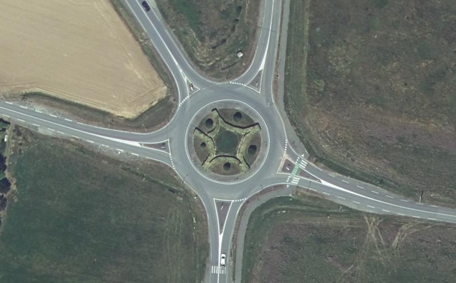 Vue aérienne du Rond-Point Jean Chaubet