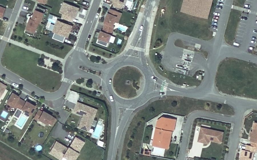 Vue aérienne du Rond-Point André Delaude