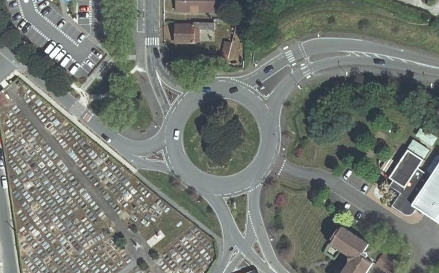 Vue aérienne du Rond-Point d'Ayent-Anzere