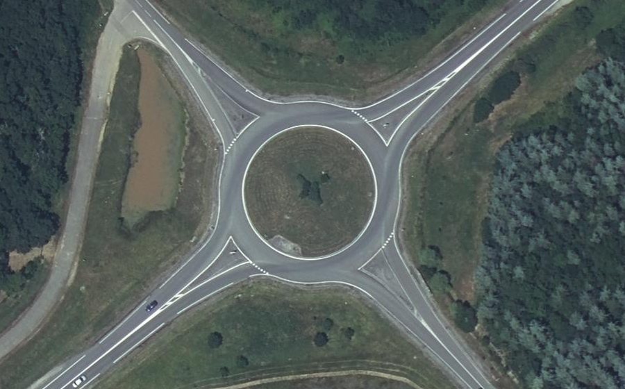 Vue aérienne du Rond-Point Paul Sabatier