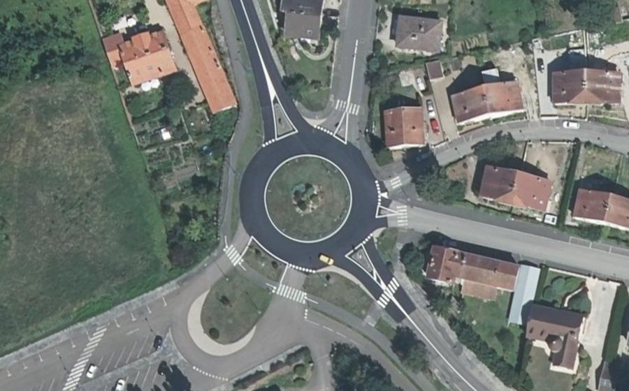 Vue aérienne du Rond-Point Delaunay