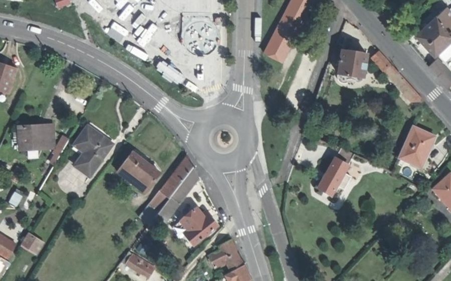 Vue aérienne du Rond-Point des Tilleuls