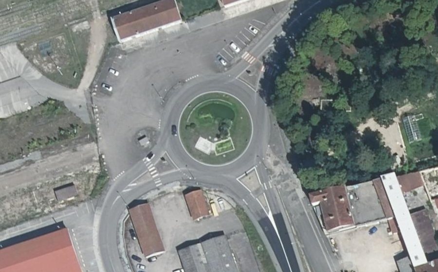 Vue aérienne du Rond-Point de la Gare