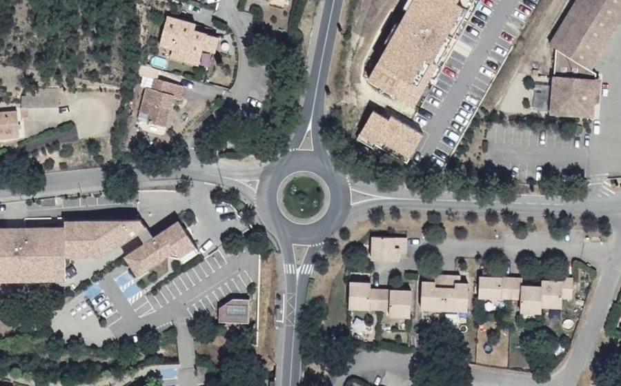 Vue aérienne du Rond-Point des Insurgés du 2 Décembre 1851