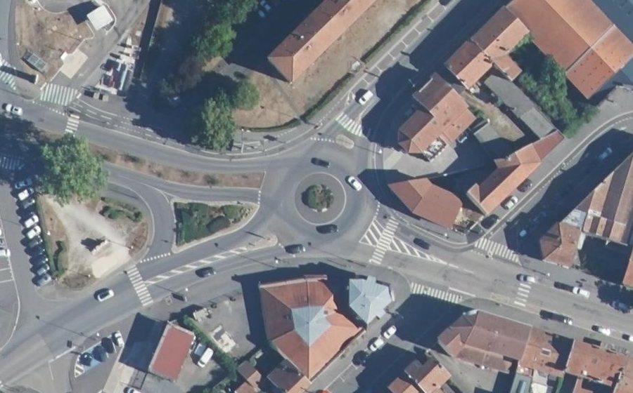 Vue aérienne du Rond-Point des États-Unis