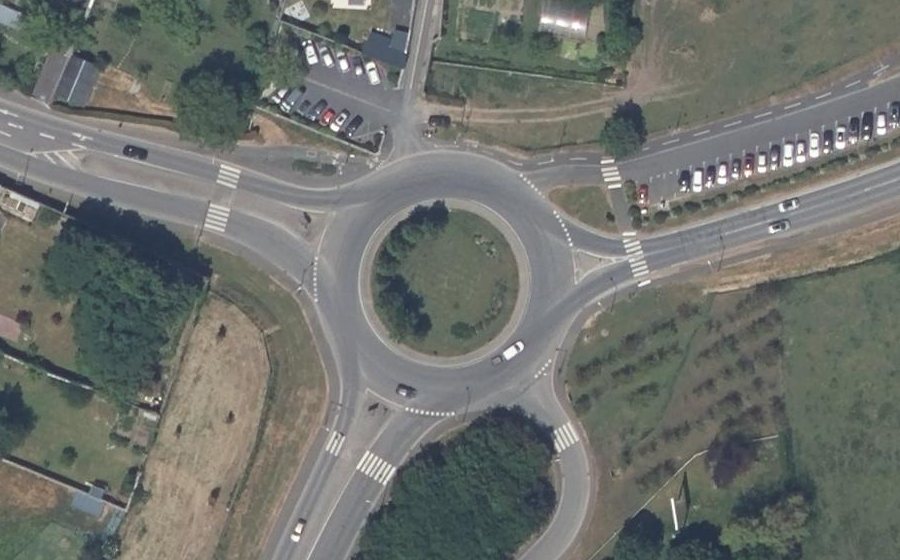 Vue aérienne du Rond-Point Jean Le Carpentier