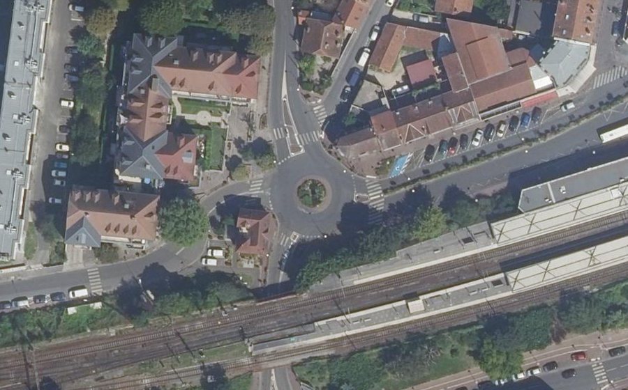 Vue aérienne du Place Pierre Semard