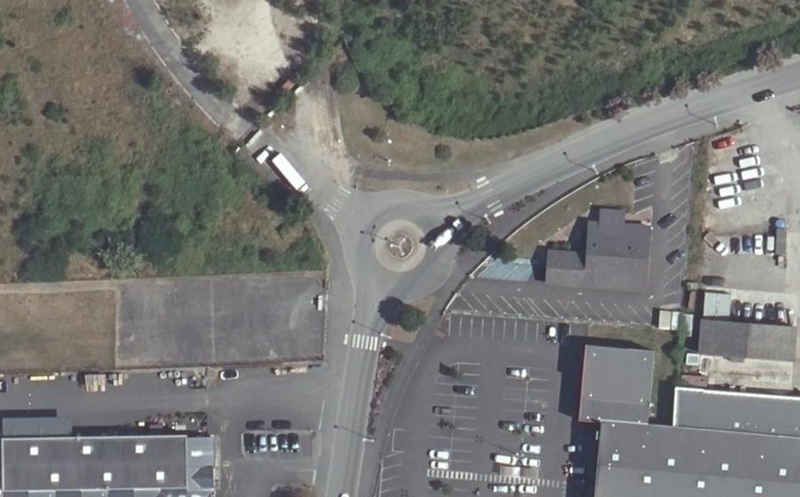 Vue aérienne du Giratoire des Carmeries