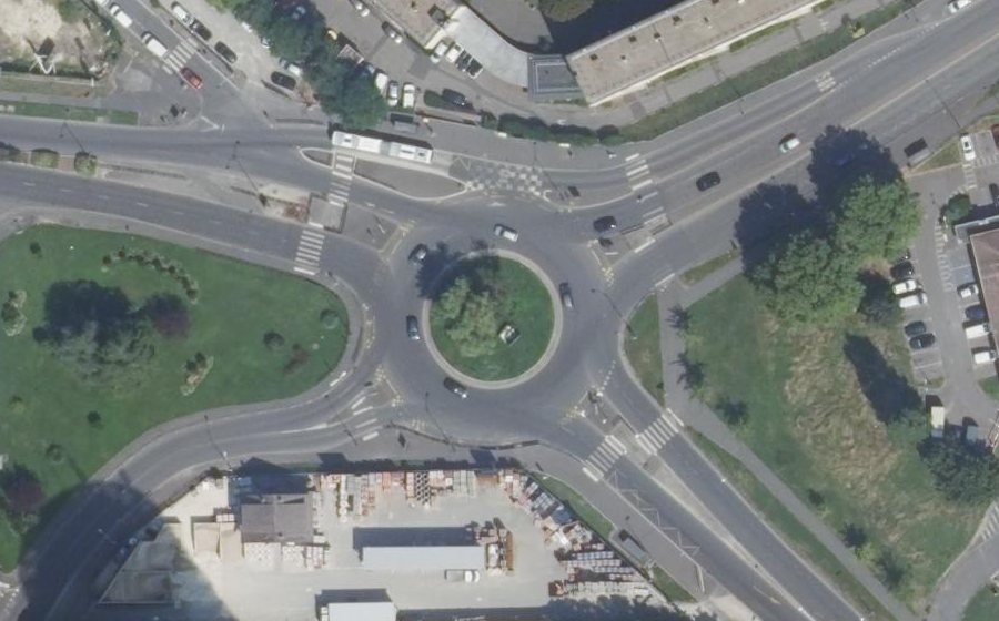 Vue aérienne du Rond-Point de l'Europe - Robert Schuman