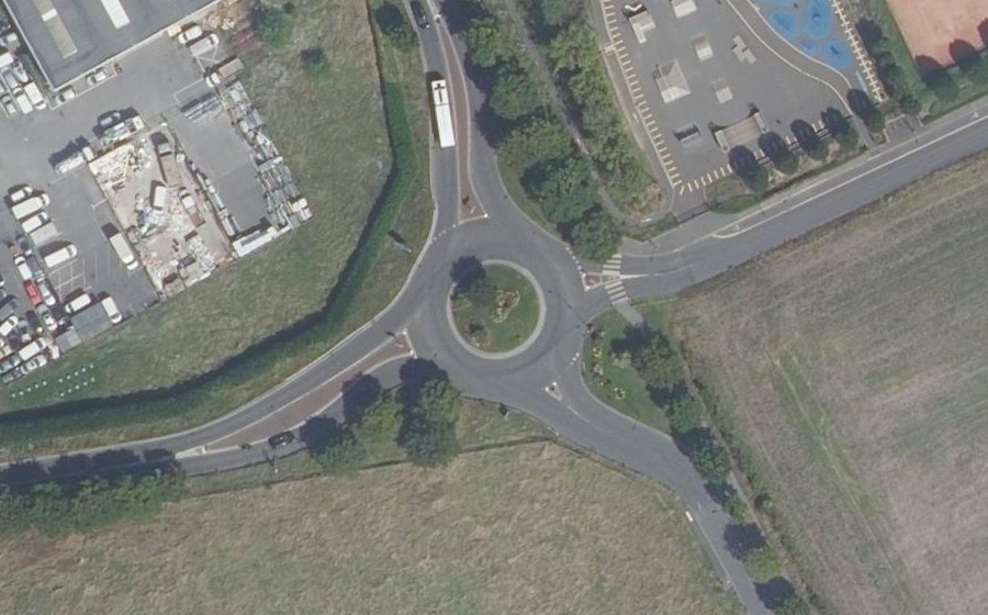 Vue aérienne du Rond-Point de l'Europe