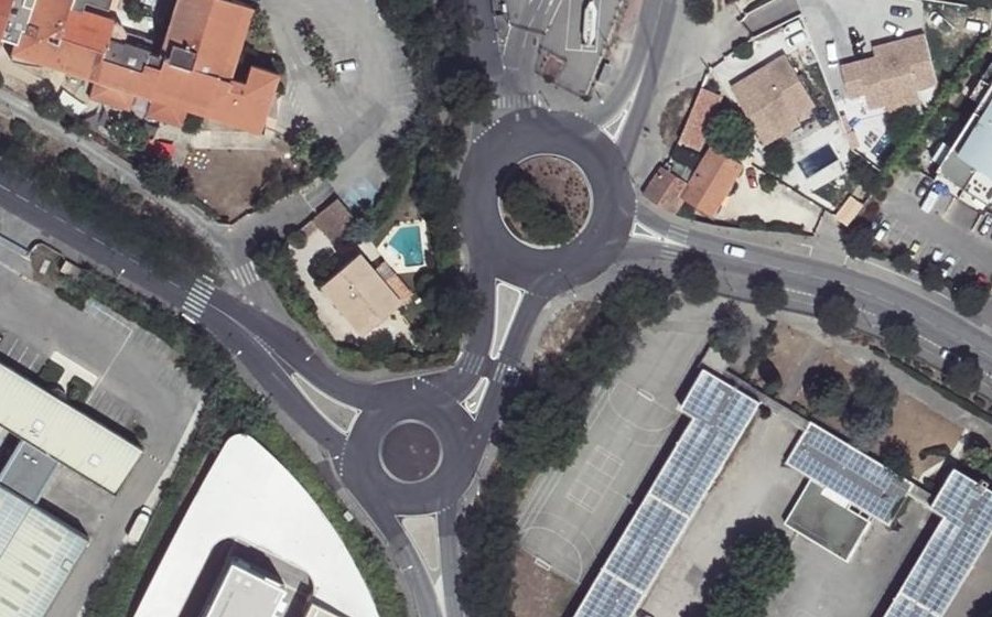 Vue aérienne du Rond-Point La Michelle