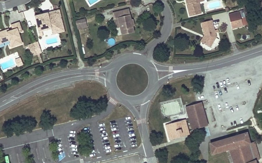 Vue aérienne du Rond-Point Vincent Auriol