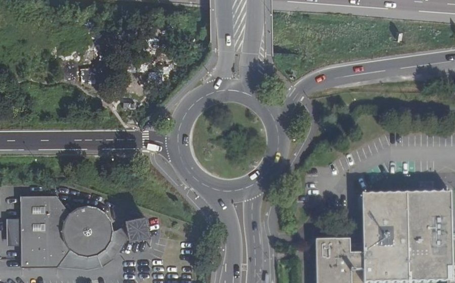 Vue aérienne du Rue Graham Bell