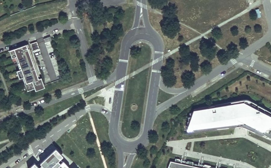 Vue aérienne du Rond-Point Monges