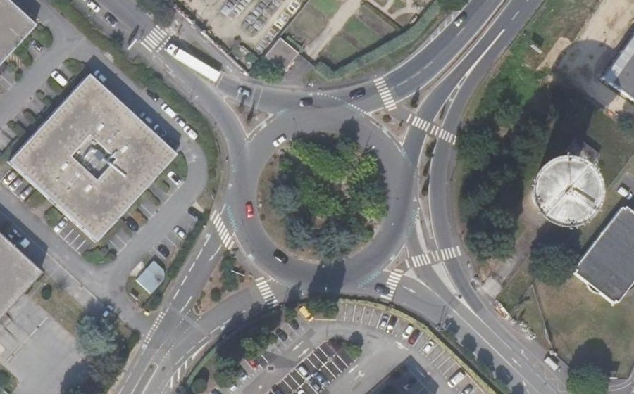 Vue aérienne du Carrefour de Diéma