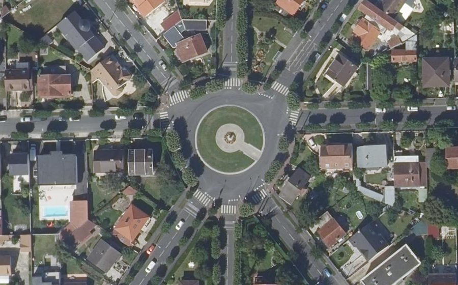 Vue aérienne du Place Maxime Védy