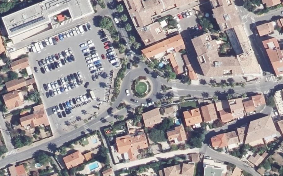 Vue aérienne du Rond-Point René Cassin