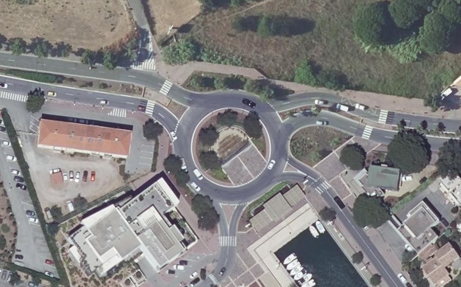 Vue aérienne du Rond-Point de la Frégate