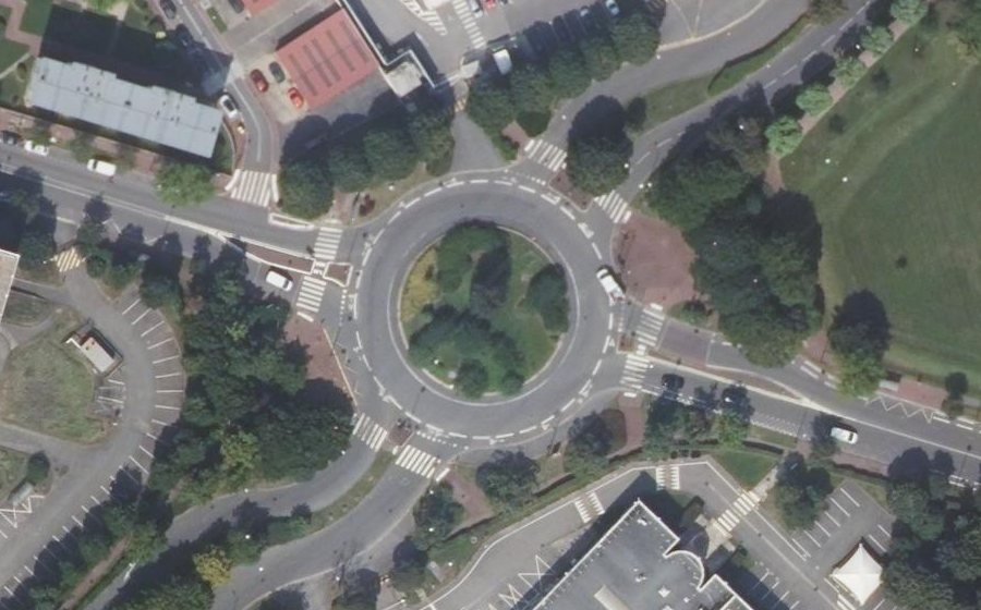 Vue aérienne du Rond-Point Boyan