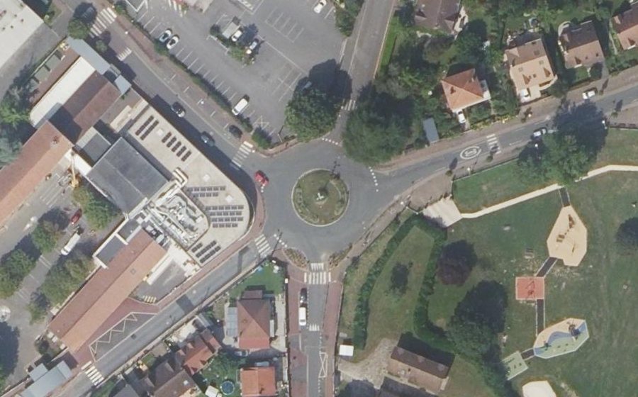 Vue aérienne du Rond-Point des Jumelages - Place Jean Monnet