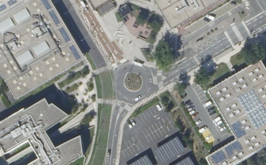 Vue aérienne du Rond-Point de la Vanne