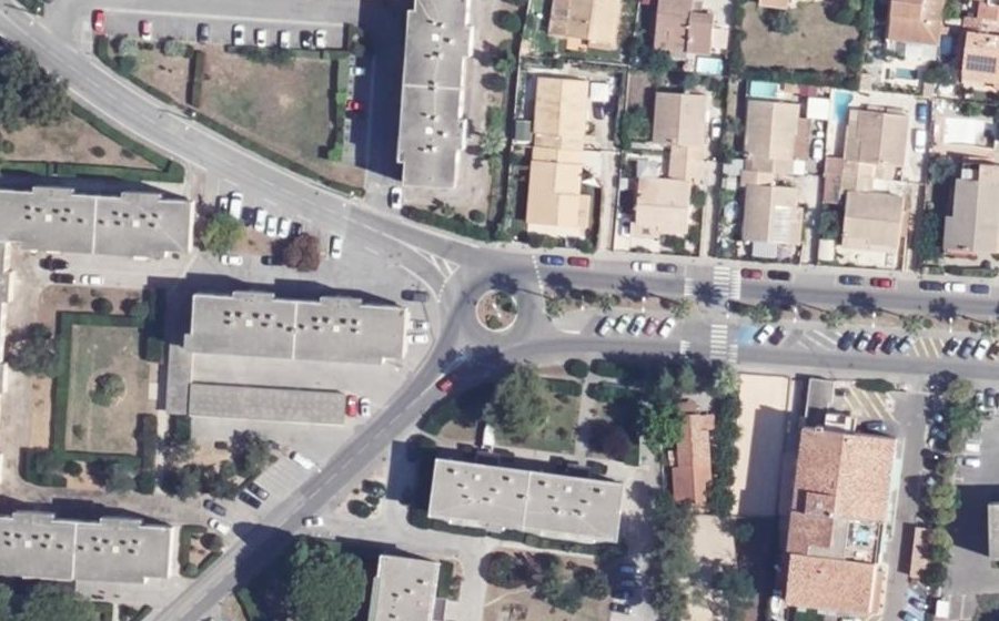 Vue aérienne du Esplanade du Troisième Zouave