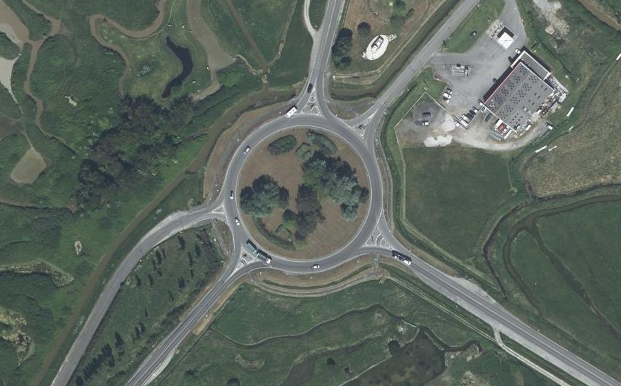 Vue aérienne du Giratoire de la Corderie