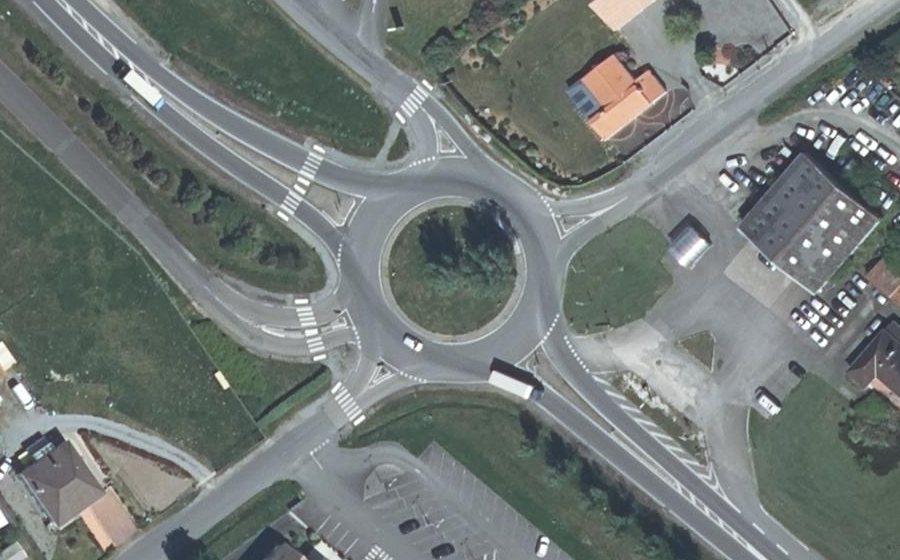 Vue aérienne du Rond-Point des Puymains
