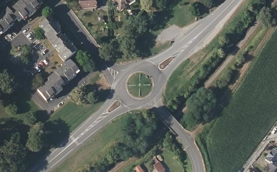 Vue aérienne du Rond-Point de Mendi Alde