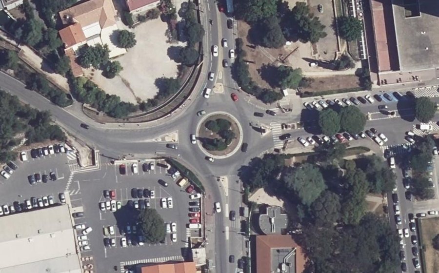 Vue aérienne du Rond-Point Robert Bouvier