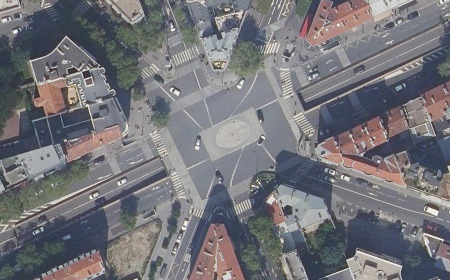 Vue aérienne de la Place Marcel Sembat