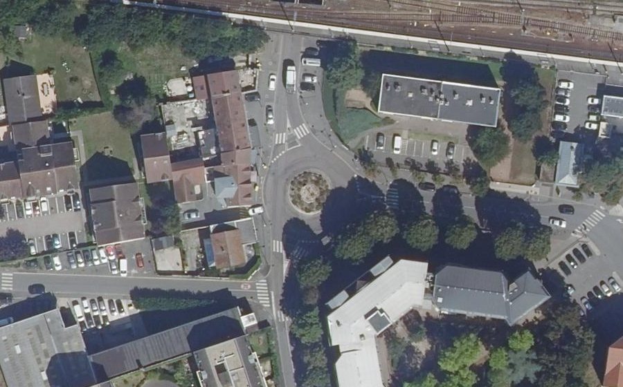 Vue aérienne du Rue de la Gare