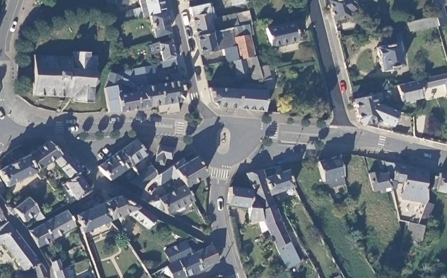 Vue aérienne du Place de Ponthual