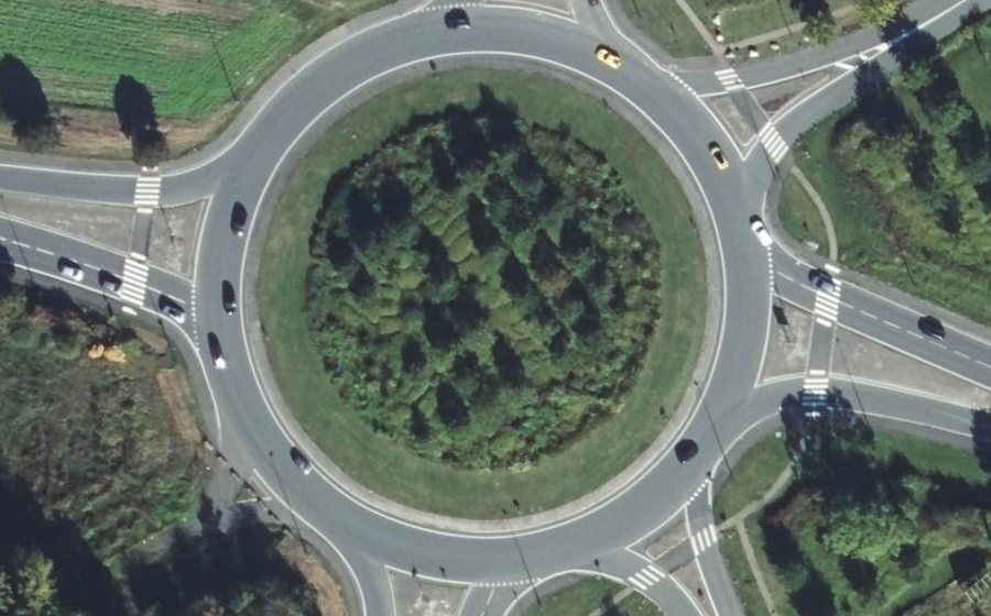 Vue aérienne du Rond-Point des Chênes