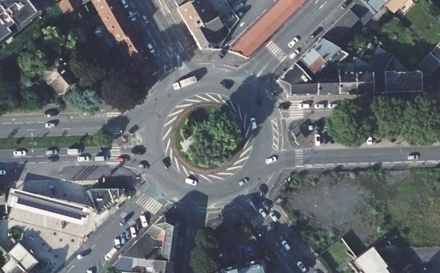 Vue aérienne du Place de Tchécoslovaquie