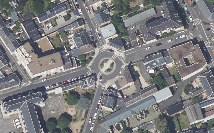 Vue aérienne du Rue Caban