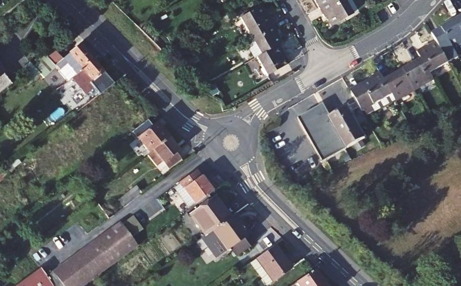 Vue aérienne du Chaussée Brunehaut
