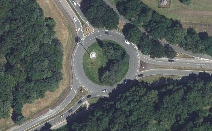 Vue aérienne du Carrefour de l'Europe