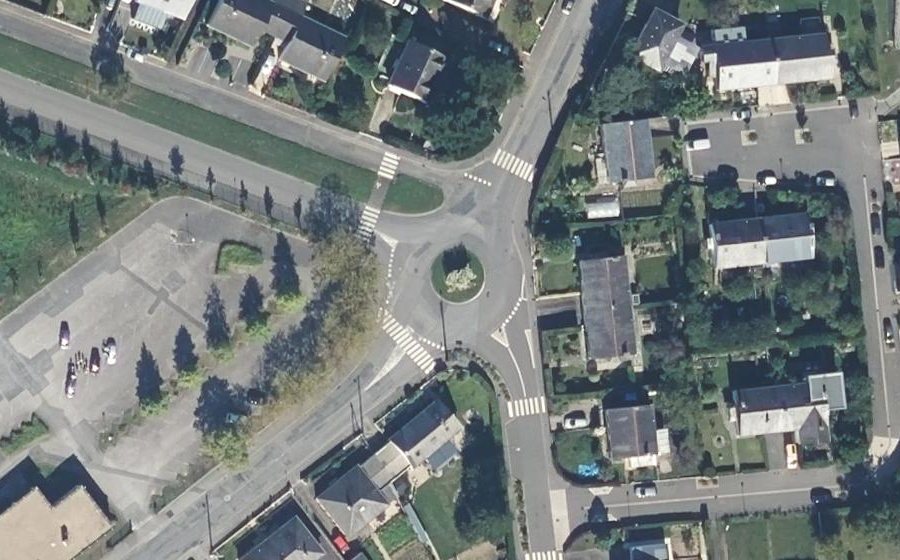 Vue aérienne du Rond-Point Nominoë